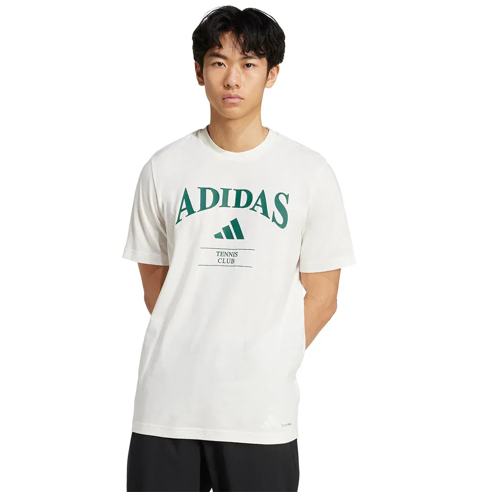 adidas Men's Heritage Tennis Graphic Tee - Chalk White - Image 2