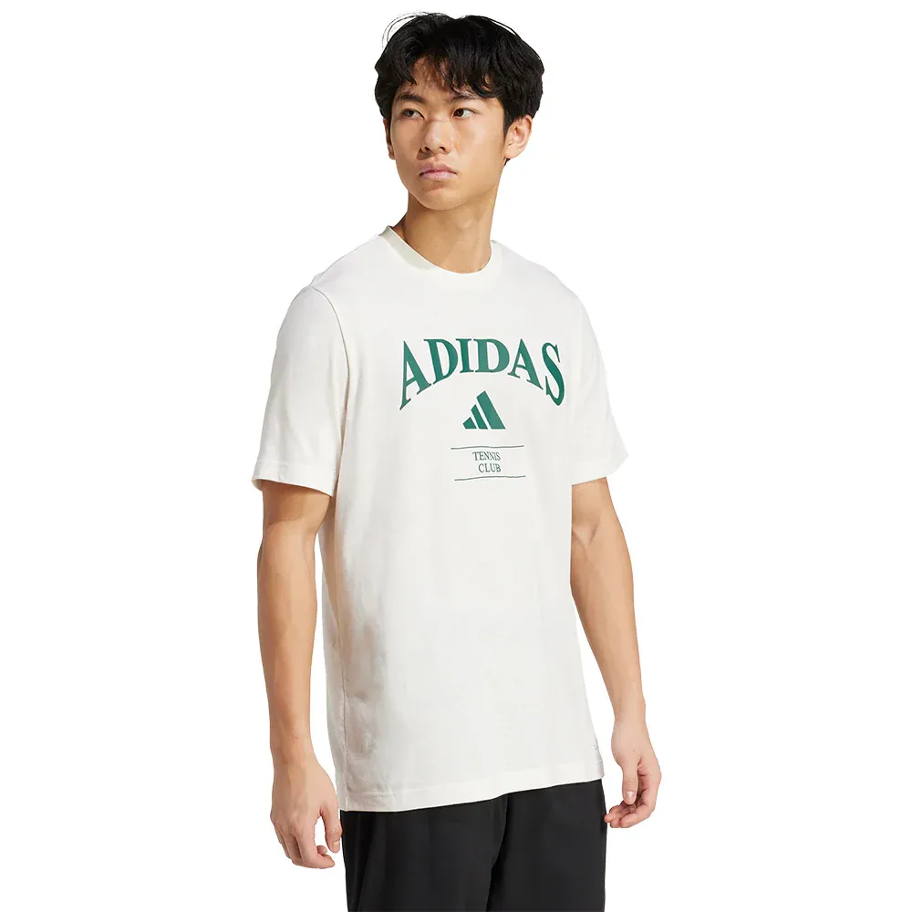 adidas Men's Heritage Tennis Graphic Tee - Chalk White - Image 3
